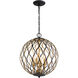 Gilded Glam 4 Light 16 inch Sand Coal/Painted/Pla Pendant Ceiling Light
