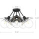 Alora Mood Francesca 5 Light 19.75 inch Clear Glass/Matte Black Semi-Flush Mount Ceiling Light