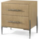 Essence 30 X 28 inch Blonde Nightstand, Wooden, 2-Drawer