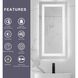 Riven 30 X 18 inch White LED Mirror
