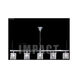 Contemporary 5 Light 48 inch Silver Crystal Chandelier Ceiling Light