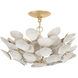 Aimi 3 Light 20.25 inch Vintage Gold Leaf Semi Flush Ceiling Light
