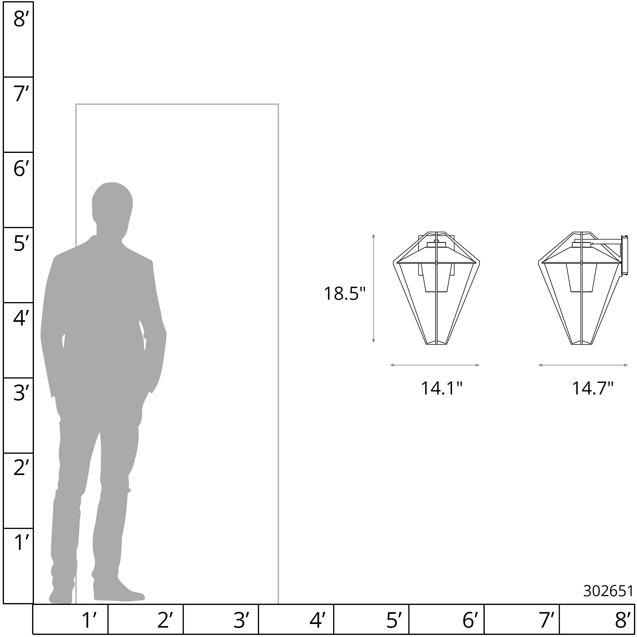 Stellar 1 Light 18.5 inch Coastal Black Outdoor Sconce, Small