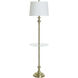 Cameron 62 inch 100.00 watt Antique Brass and Clear Floor Lamp Portable Light