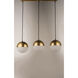 Half Moon LED 30.25 inch Metallic Gold Linear Pendant Ceiling Light