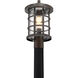Crusade 1 Light 17 inch Palladian Bronze Outdoor Post Lantern