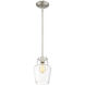 Vintage 1 Light 7 inch Satin Nickel Mini-Pendant Ceiling Light, Essentials