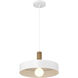 Slate LED 13.75 inch White and Natural Pendant Ceiling Light