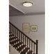 Arclume LED 18.75 inch Legacy Brass and Dark Matte Black Flush Mount Ceiling Light