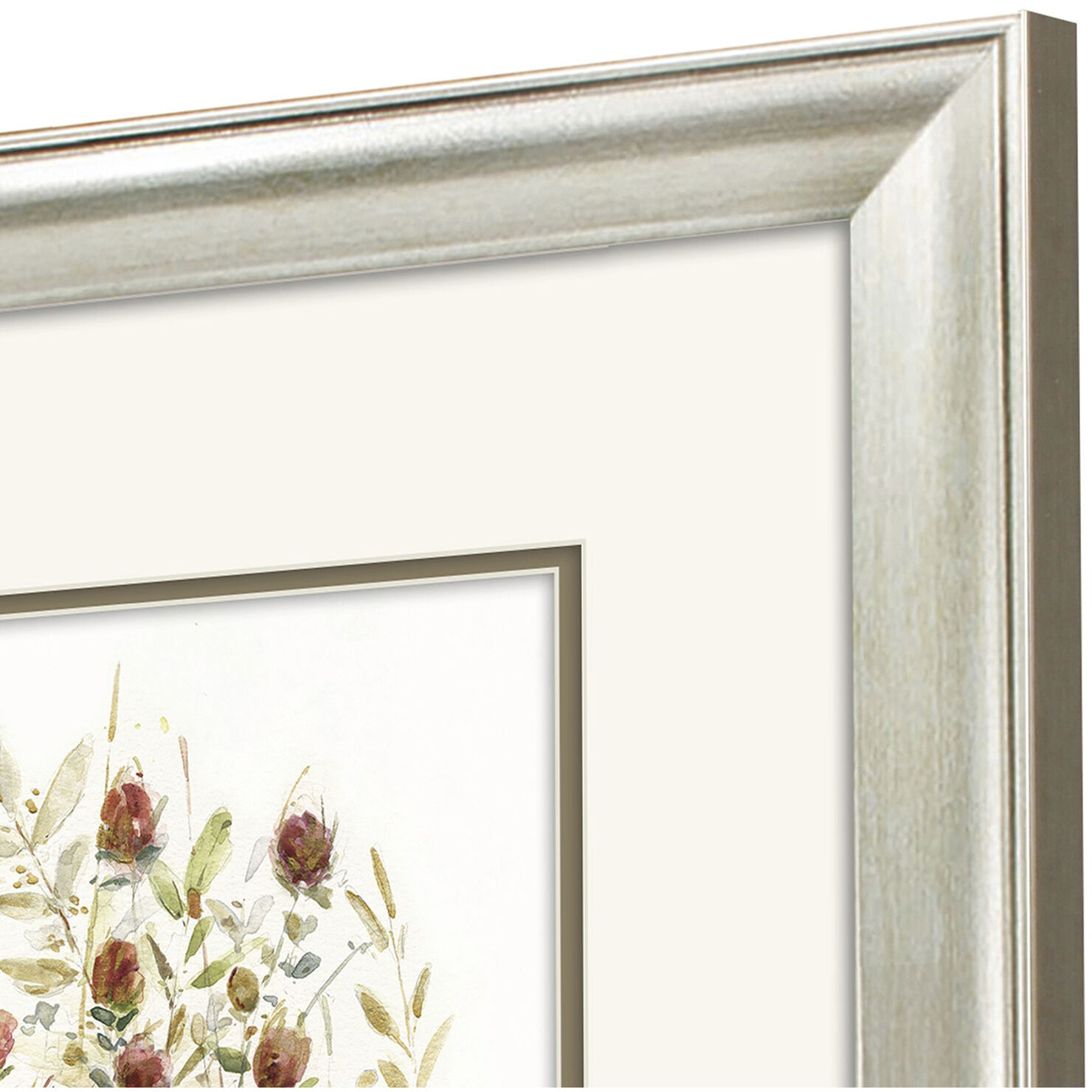 Wildflower Breeze Red and Green and Brown Framed Art, Propac