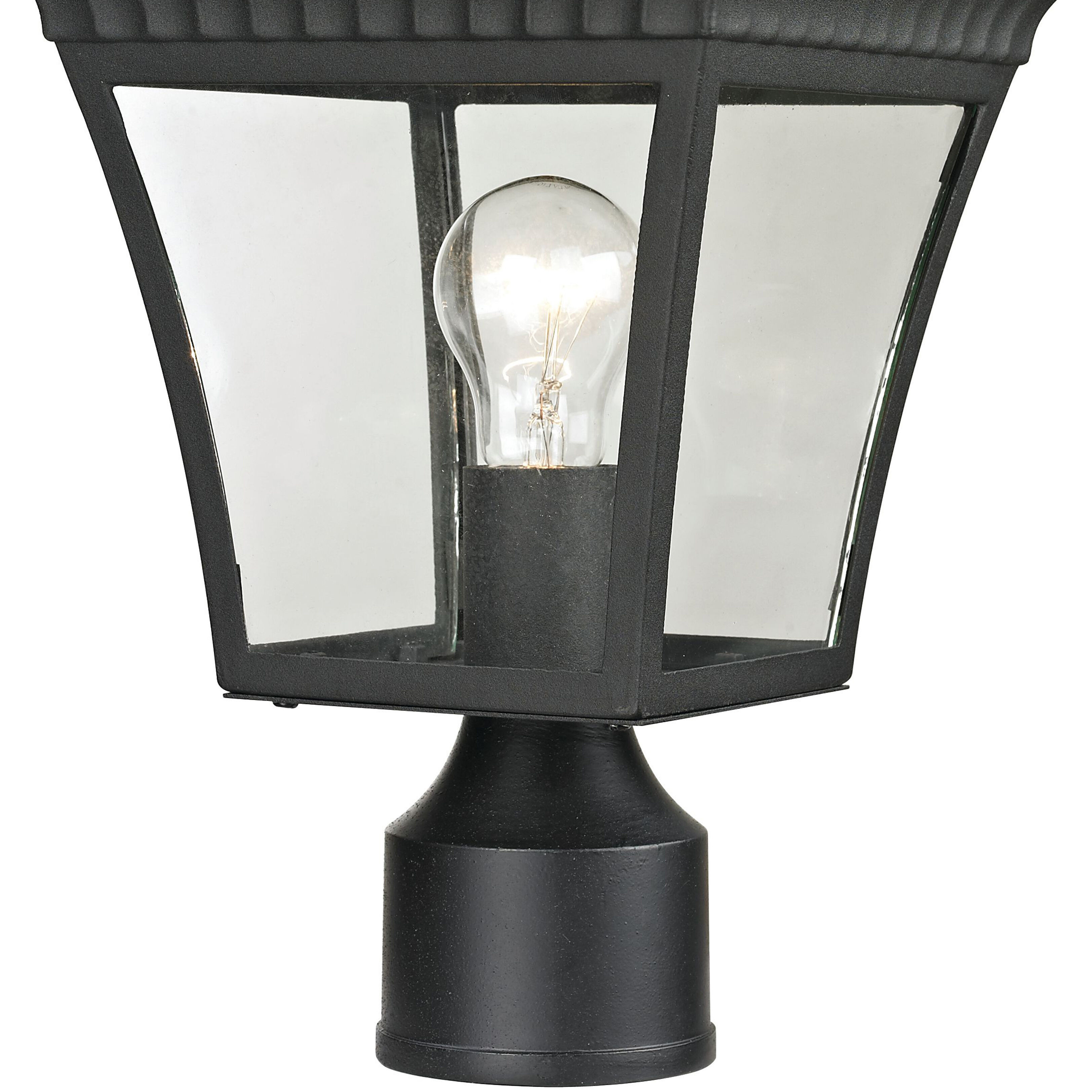 Ridgewood 1 Light 15 inch Matte Textured Black Outdoor Post Light