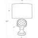 Leafy Artichoke 20.5 inch 100.00 watt White Table Lamp Portable Light