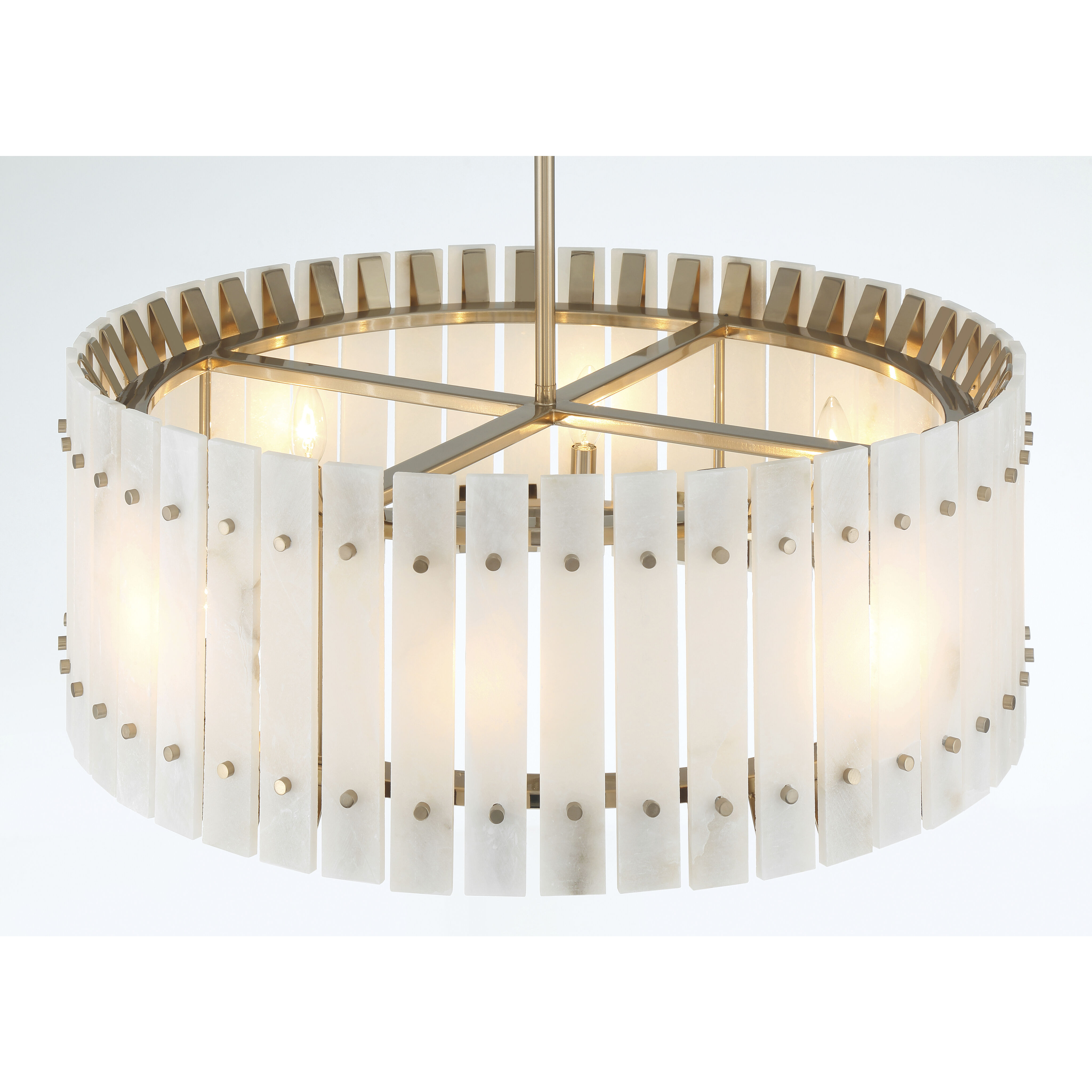 Bardon 8 Light 28.25 inch Celeste Brass Pendant Ceiling Light