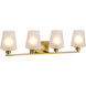 Lune 32 inch Vintage Brass Vanity Wall Light