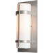 Banded 1 Light 15.8 inch Coastal Burnished Steel Outdoor Sconce