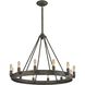 Lewisburg 12 Light 27 inch Malted Rust Chandelier Ceiling Light