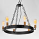 Noble 6 Light 26 inch Black/Natural Aged Brass Chandelier Ceiling Light in Medium Base