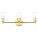 Lansdale 3 Light 20 inch Polished Brass Vanity Sconce Wall Light