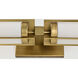 Roselle 2 Light 24 inch Natural Brass Vanity Light Wall Light