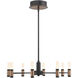 Albany LED 23.5 inch Brass and Black Chandelier Ceiling Light
