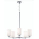 Leo LED 24 inch Satin Nickel Chandelier Ceiling Light