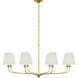 Amber Lewis Knox LED 42 inch Hand-Rubbed Antique Brass Chandelier Ceiling Light