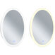 Agostino 29.53 X 21.65 inch Matte White Mirror, Oval