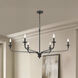 Velena 6 Light 47.25 inch Dark Matte Black Chandelier Ceiling Light
