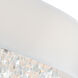 Dash 4 Light 18 inch Chrome Drum Shade Chandelier Ceiling Light in Off White