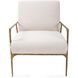Stanton White and Gold Upholstered Armchair