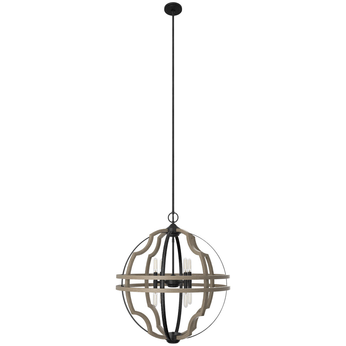 Stone Creek 8 Light 25.5 inch French Oak Pendant Ceiling Light