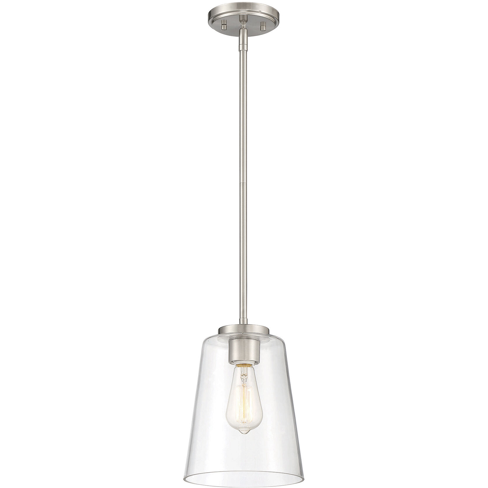 Calhoun 1 Light 8 inch Satin Nickel Pendant Ceiling Light, Essentials