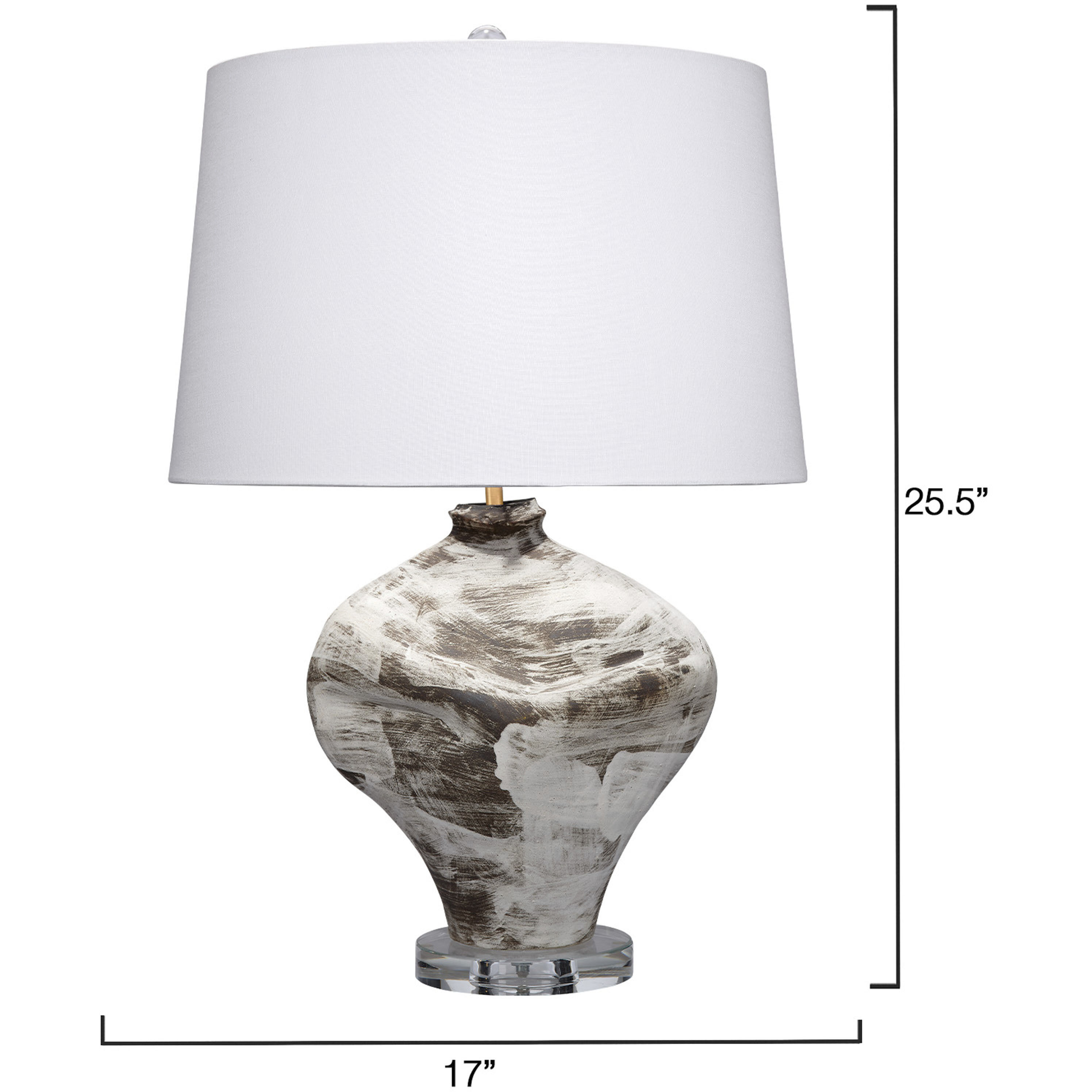 Maurice 25.5 inch 150 watt Matte Cream with Brown Accents Table Lamp Portable Light