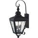 Cambridge 2 Light 22 inch Black Outdoor Wall Lantern