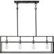 Lake 4 Light 36 inch Iron Black and Brushed Nickel Accents Island Pendant Ceiling Light