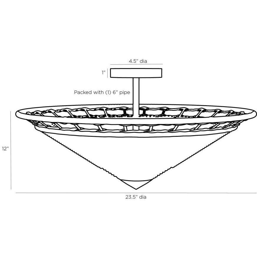 Terrace Natural Flush Mount Ceiling Light