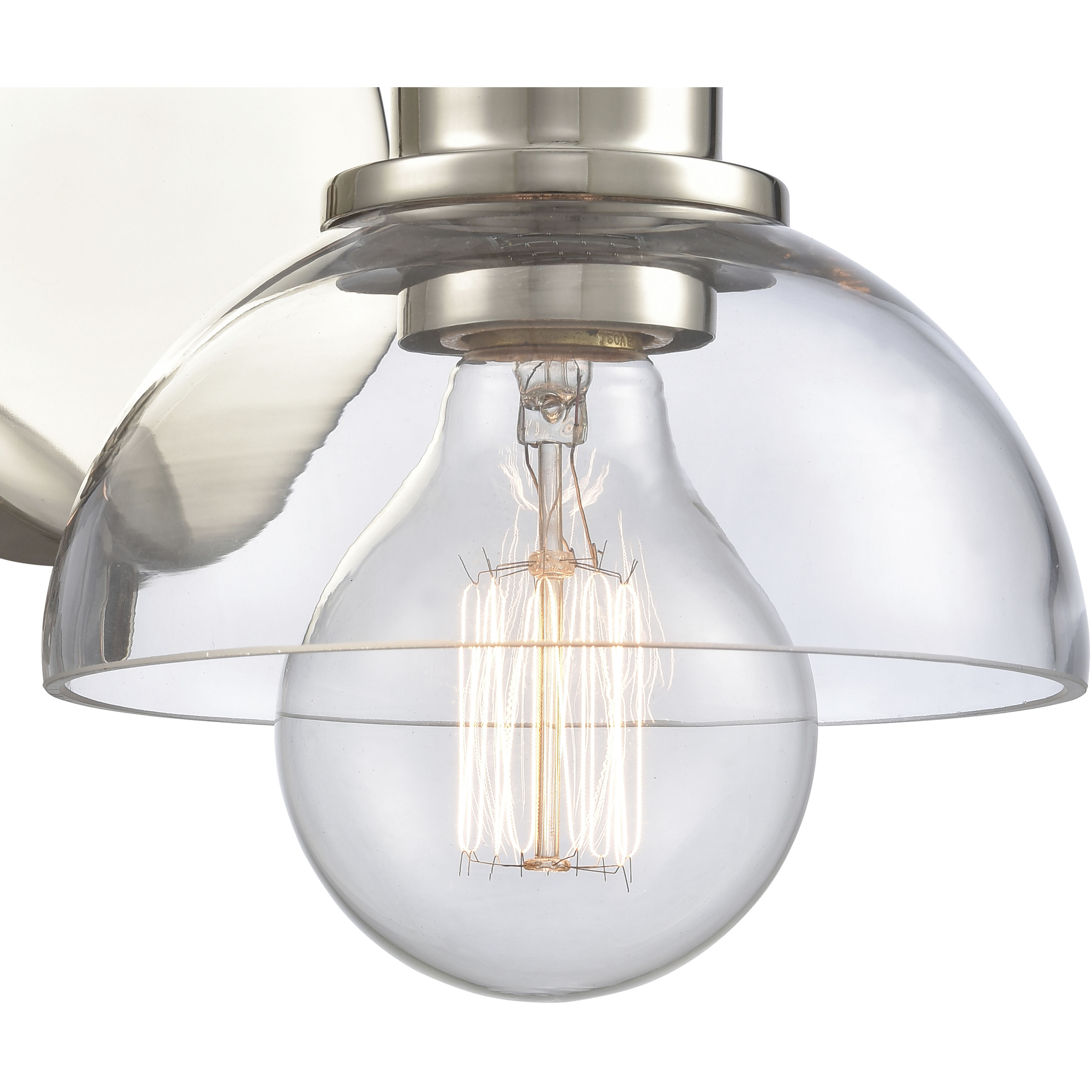 Julian Vanity Light Wall Light in Polished Nickel