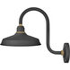 Foundry Classic Outdoor Barn Light in Textured Black, Gooseneck