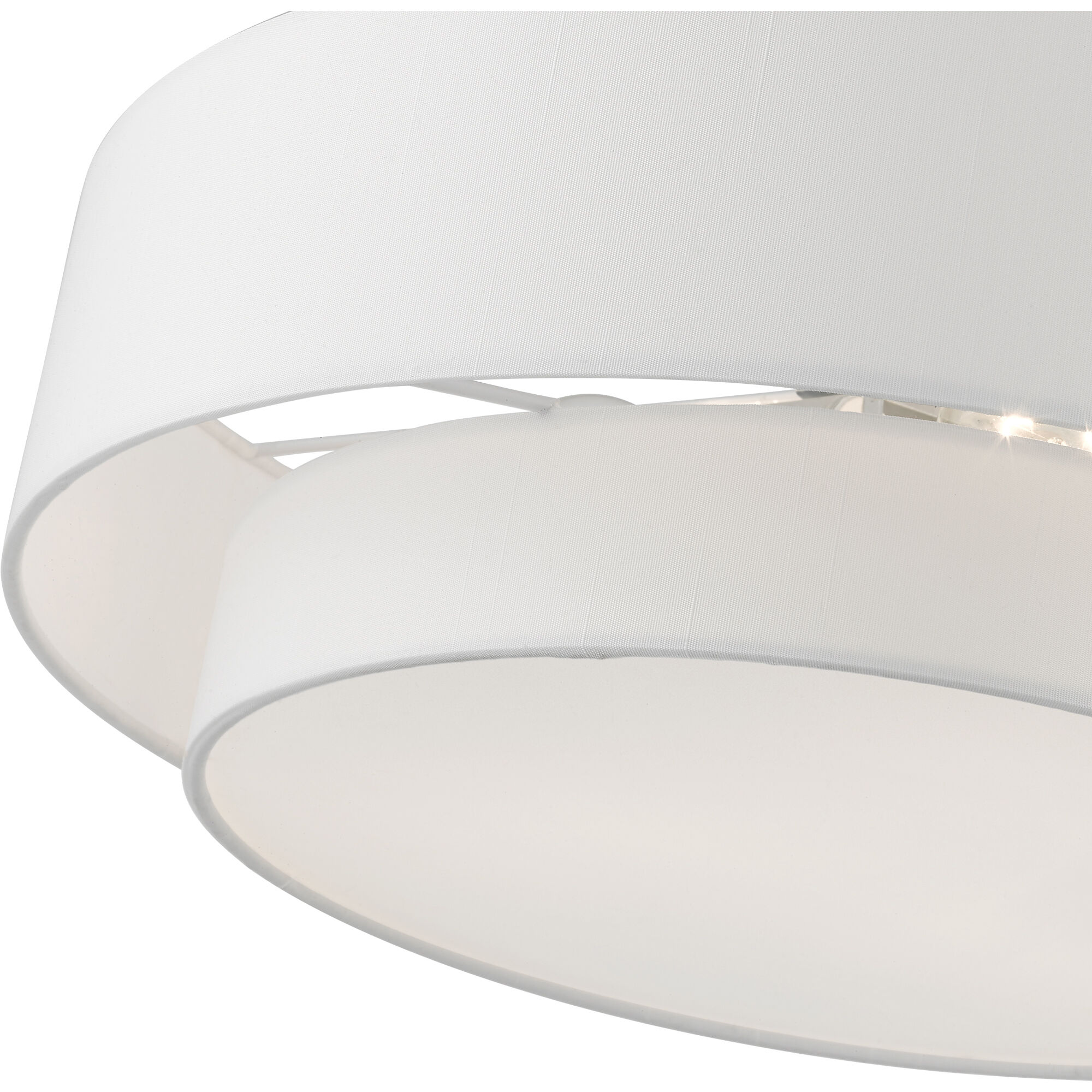 Meridian 3 Light 18 inch Brushed Nickel Semi-Flush Ceiling Light