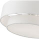 Meridian 3 Light 18 inch Brushed Nickel Semi-Flush Ceiling Light