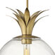 Palma 1 Light 10.75 inch Heritage Brass Indoor Pendant Ceiling Light