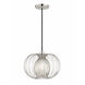 Jasmine 1 Light 12 inch Polished Nickel Pendant Ceiling Light