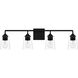 Thoresby 4 Light 31 inch Matte Black Bath Light Wall Light