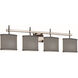 Textile Bath Bar Wall Light in Dark Bronze, Oval, Incandescent, Gray