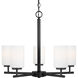 Oslo 5 Light 24 inch Midnight Black Chandelier Ceiling Light