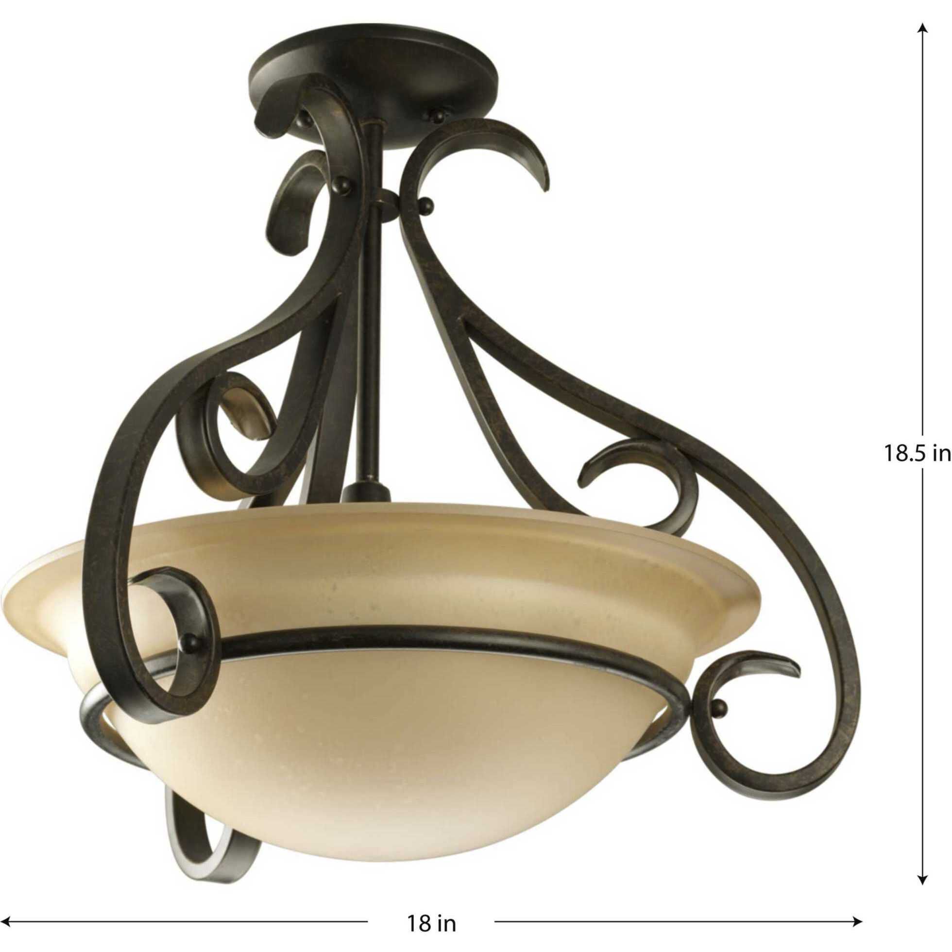 Torino 3 Light 18 inch Forged Bronze Foyer Pendant Ceiling Light