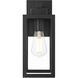 Veda 1 Light 13 inch Black Outdoor Wall Sconce