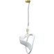 Jaxy 1 Light 11.8 inch White Frosted Pendant Ceiling Light