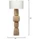 Totem 62 inch 100.00 watt Bleached Floor Lamp Portable Light