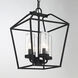 Bastille 4 Light 11 inch Satin Black Outdoor Pendant